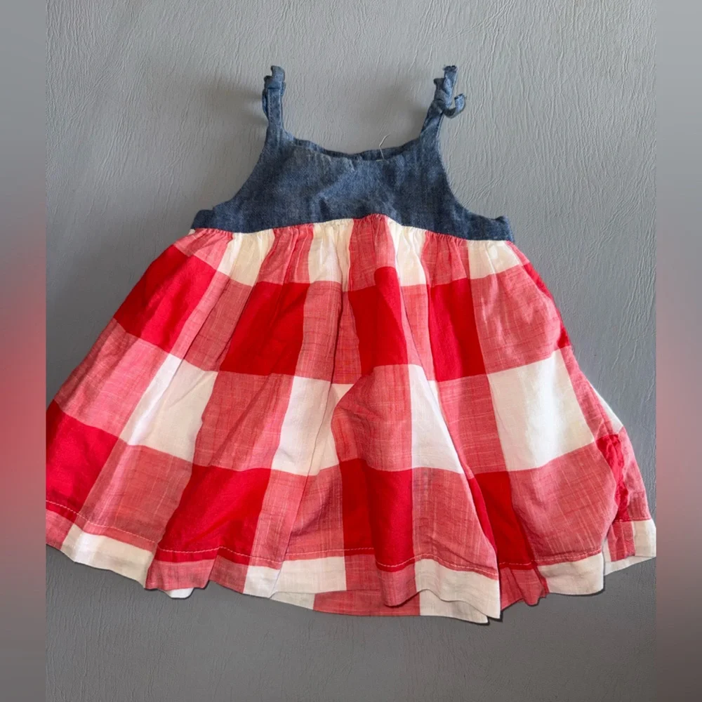 GAP Red‎ and White Plaid Kids Casual Dress